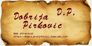 Dobrija Pirković vizit kartica